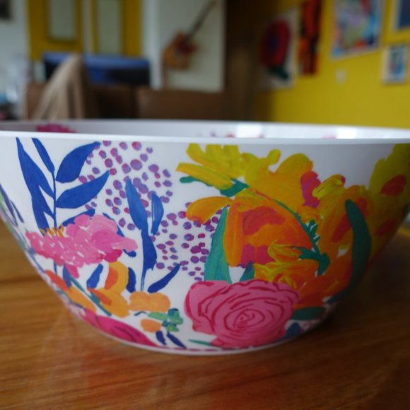 Bridgette Thornton Paint + Petals Melamine Serving floral Bowl - Picture 7 of 14